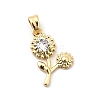 Brass Micro Pave Cubic Zirconia Pendants KK-D408-09KCG-1