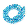 Electroplate Transparent Glass Beads Strands EGLA-Q132-4MM-A04-2
