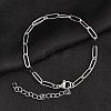 Tarnish Resistant 304 Stainless Steel Paperclip Chain Bracelet for Men Women BJEW-E031-03P-05-1