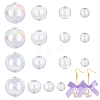 16Pcs 8 Style Handmade Two Holes Blown Glass Globe Beads FIND-PH0004-63-1