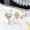 Crystal Rhinestone Leverback Earrings EJEW-H105-33G-3