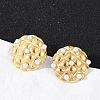 304 Stainless Steel Stud Earrings EJEW-G423-29B-G-1