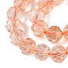 Crackle Transparent Glass Beads Strands GLAA-N068-06A-11-3
