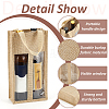 Jute Wine Storage Handbag with PVC Clear Window ABAG-WH0045-18-4