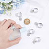 6Pcs 304 Stainless Steel Open Cuff Finger Rings RJEW-UN00009-2