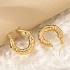 304 Stainless Steel Twist Hoop Earrings EJEW-Q011-02G-4