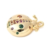 Brass Micro Pave Cubic Zirconia Pendants X-KK-U064-13G-2