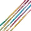 Rainbow Color Electroplate Non-magnetic Synthetic Hematite Beads Strands G-L489-G01-1