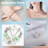 80Pcs Polymer Clay Rhinestone European Large Hole Beads with Silver Color Plated Brass Cores FPDL-LT0001-02D-7