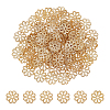 100Pcs Long-Lasting Plated Brass Fancy Bead Caps KK-UN0006-18-1