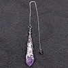 Natural Amethyst Pointed Dowsing Pendulums PW-WGB216D-01-1