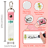 PU Leather & Cotton Name Marker Keychain AJEW-WH0514-018-2