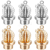 10Pcs 2 Colors Brass Charms KK-BBC0011-09-1