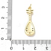 Brass Micro Pave Clear Cubic Zirconia Pendants KK-D289-01G-01-3