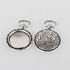Tibetan Style Alloy Pendant Cabochon Settings TIBEP-N003-74AS-2