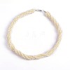 Trendy Glass Pearl Beaded Bracelets and Necklaces Jewelry Sets SJEW-F041-01-2