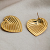 304 Stainless Steel Heart Stud Earrings for Women OP2975-1-3
