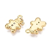 Christmas Theme Brass Micro Pave Clear Cubic Zirconia Charms X1-KK-T073-08G-2