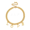 Brass Charm Bracelets for Women BJEW-U008-19G-04-1