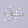 Transparent Electroplate Glass Beads GLAA-P037-02A-AB04-1