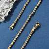 Ion Plating(IP) 304 Stainless Steel Rope Chain Necklaces STAS-M174-009G-1