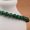 Synthetic Malachite Bead Stretch Bracelets X-BJEW-K212-A-031-4