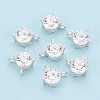 925 Sterling Silver Micro Pave Clear Cubic Zirconia Charms STER-N017-17A-S-1