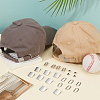 24Sets Brass Baseball Hat Cap Buckle Strap Clasp Clip Kit FIND-BC0014-12MP-4