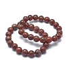 Natural Sesame Jasper/Kiwi Jasper Bead Stretch Bracelets BJEW-K212-B-037-1