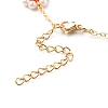 Shell Pearl & Acrylic Beads Flower Link Bracelets BJEW-TA00003-01-5