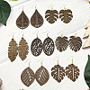 Wood Dangle Earrings for Women WGE9009-02-1