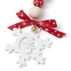 Christmas Snowflake Wood Pendant Decorations X1-HJEW-TA00301-4