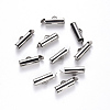 304 Stainless Steel Slide On End Clasp Tubes X-STAS-S115-01D-P-1