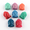 Dyed Buddha Head Synthetical Coral Beads CORA-R011-16-1