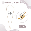 304 Stainless Steel with Clear Glass Rectangle Pendant Urn Ashes Necklaces for Women Men NJEW-WH0013-83G-2