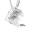 Brass Pave Clear Cubic Zirconia Shiny Balloon Letter Pendant Necklaces IT0451-5-1