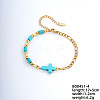 Fashionable Korean Style Brass Synthetic Turquoise Bracelets LH9898-4-1