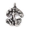 Tibetan Style 304 Stainless Steel Manual Polishing Big Pendants STAS-G276-08AS-1