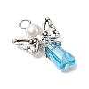 Glass & Alloy Pendants PALLOY-JF03050-4