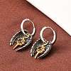 316 Surgical Stainless Wing Hoop Earrings EJEW-C160-12AS-02-1