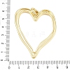 Heart Rack Plating Brass Big Pendants KK-Z067-10G-5