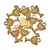 Tibetan Style Tropical drink Alloy Pendants TIBEB-A14275-AG-LF-4