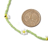 Glass Seed Bead Beaded Flower Necklaces NJEW-TA00171-3