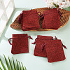 20Pcs Rectangle Polyester Imitation Burlap Packing Pouches Drawstring Bags ABAG-TA0001-96C-5