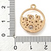 Brass Micro Pave Clear Cubic Zirconia Pendants ZIRC-U003-01G-01-3