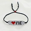 Glass Seed Wide Band Friendship Link Bracelet for Women BJEW-P269-13A-4