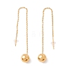 Long Chain with Round Ball Dangle Stud Earrings EJEW-A067-13G-2