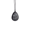 Teardrop with Dragon Food Grade Eco-Friendly Silicone Pendants PW-WGEF2D6-06-1