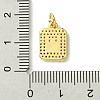 Rack Plating Brass Micro Pave Clear Cubic Zirconia Charms KK-G501-01W-G-3