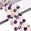 3 Styles Natural Rose Quartz & Prehnite & Amethyst Beads Strands G-P534-A25-02-1